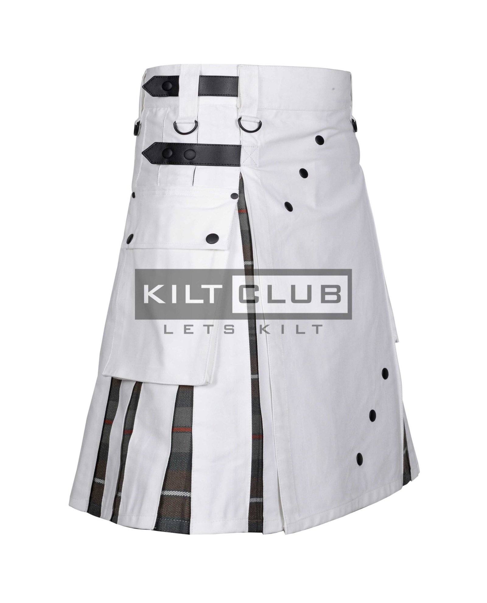 White Cotton - Mackenzie Weathered Tartan Hybrid Kilt - Image 2