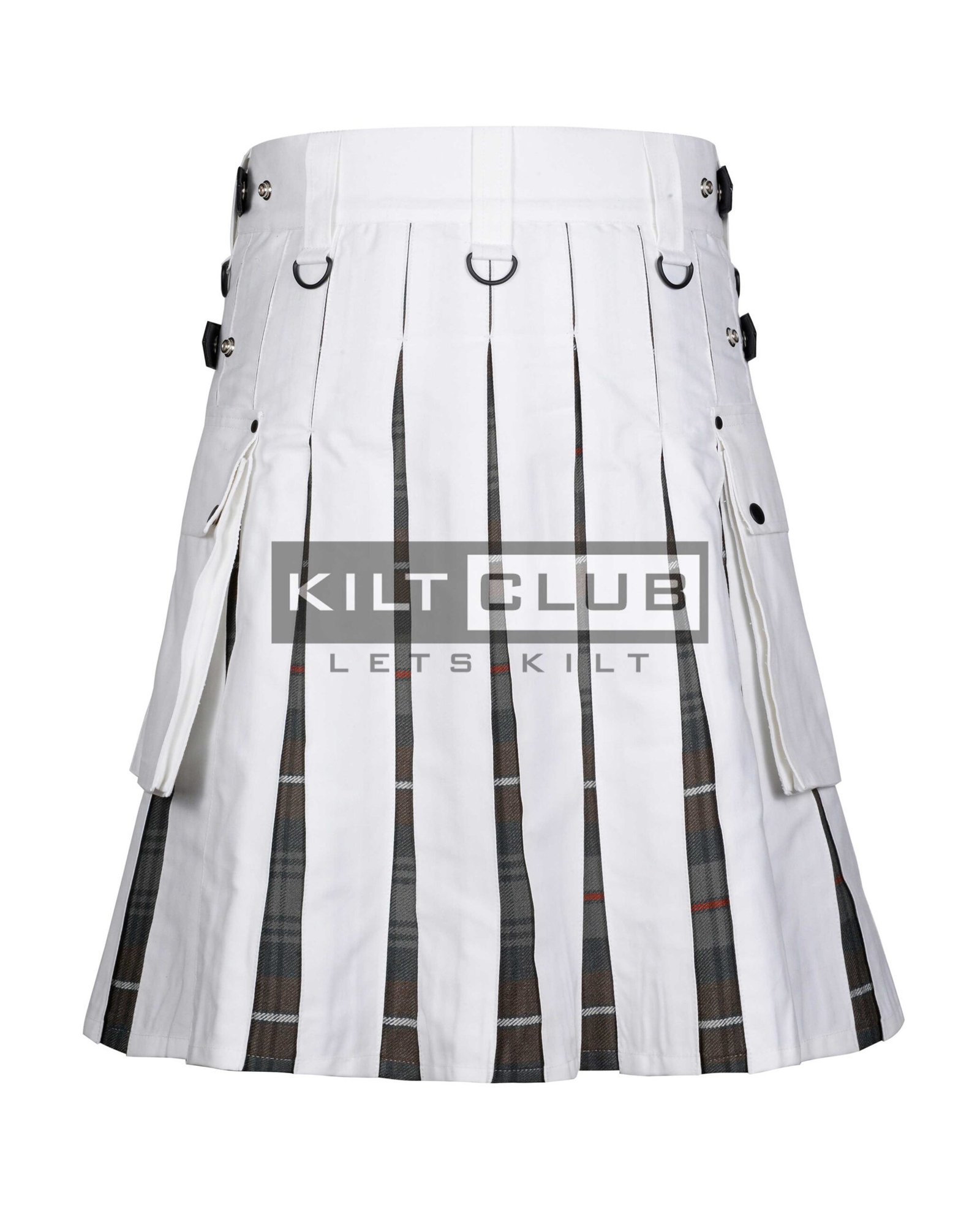White Cotton - Mackenzie Weathered Tartan Hybrid Kilt - Image 4