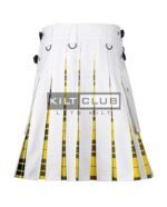 White Cotton – MacLeod of Lewis Tartan Hybrid Kilt - Image 4