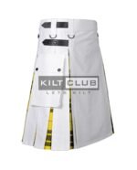 White Cotton – MacLeod of Lewis Tartan Hybrid Kilt - Image 2