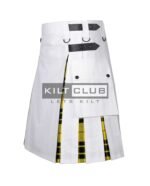 White Cotton – MacLeod of Lewis Tartan Hybrid Kilt - Image 3