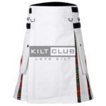 White Cotton - Munro Tartan Hybrid Kilt