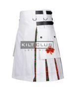 White Cotton - Munro Tartan Hybrid Kilt - Image 3