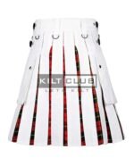 White Cotton - Wallace Tartan Hybrid Kilt - Image 3