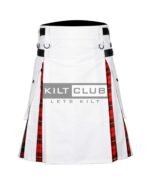 White Cotton – Wallace Tartan Hybrid Kilt