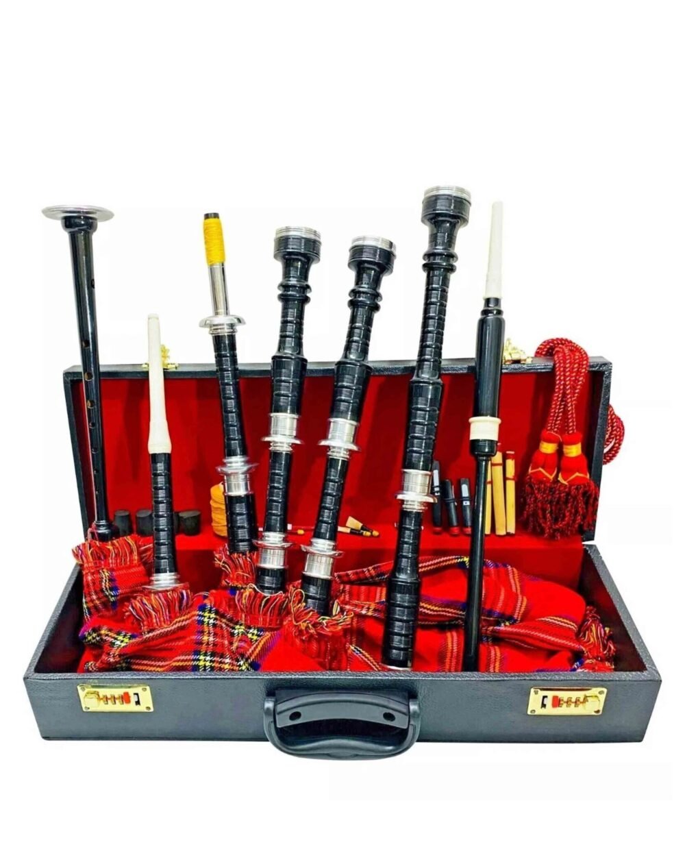 Scottish Bagpipes Great Highland silver Mounts Rosewood