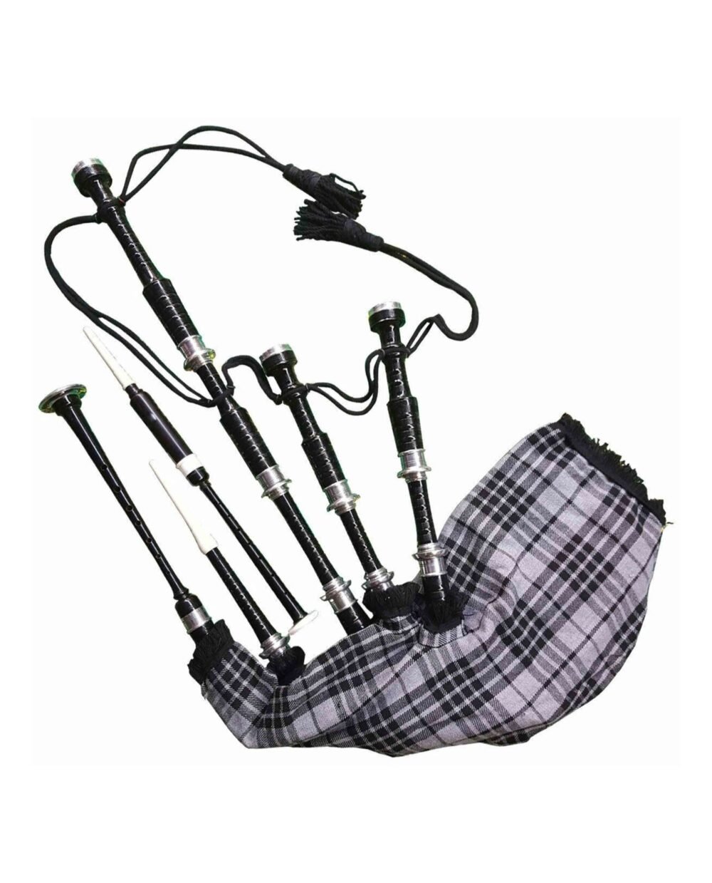 Highland Bagpipe Scottish Silver Mounts