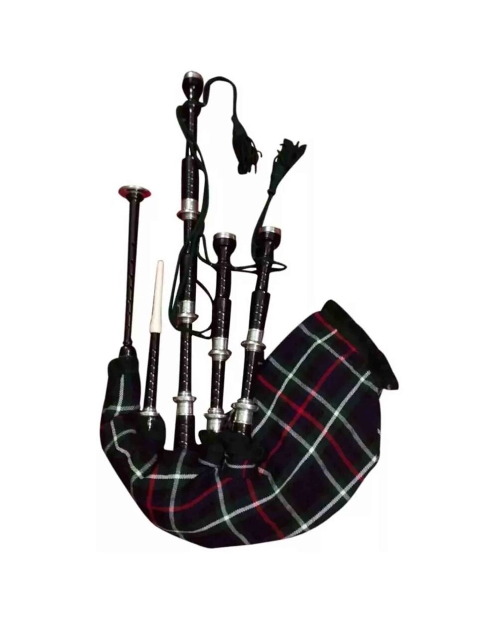 Scottish Great Bagpipes Makenzie Tartan Highland mounts