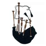 SCOTTISH GREAT HIGHLAND BAGPIPE SILVER BLACK