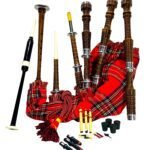 Scottish Highland Bagpipes Silver Mounts Bag