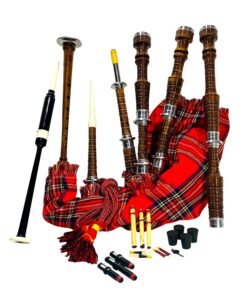 Scottish Highland Bagpipes Silver Mounts Bag
