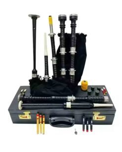 Scottish Highland Silver Mounts Rosewood Black Bagpipes