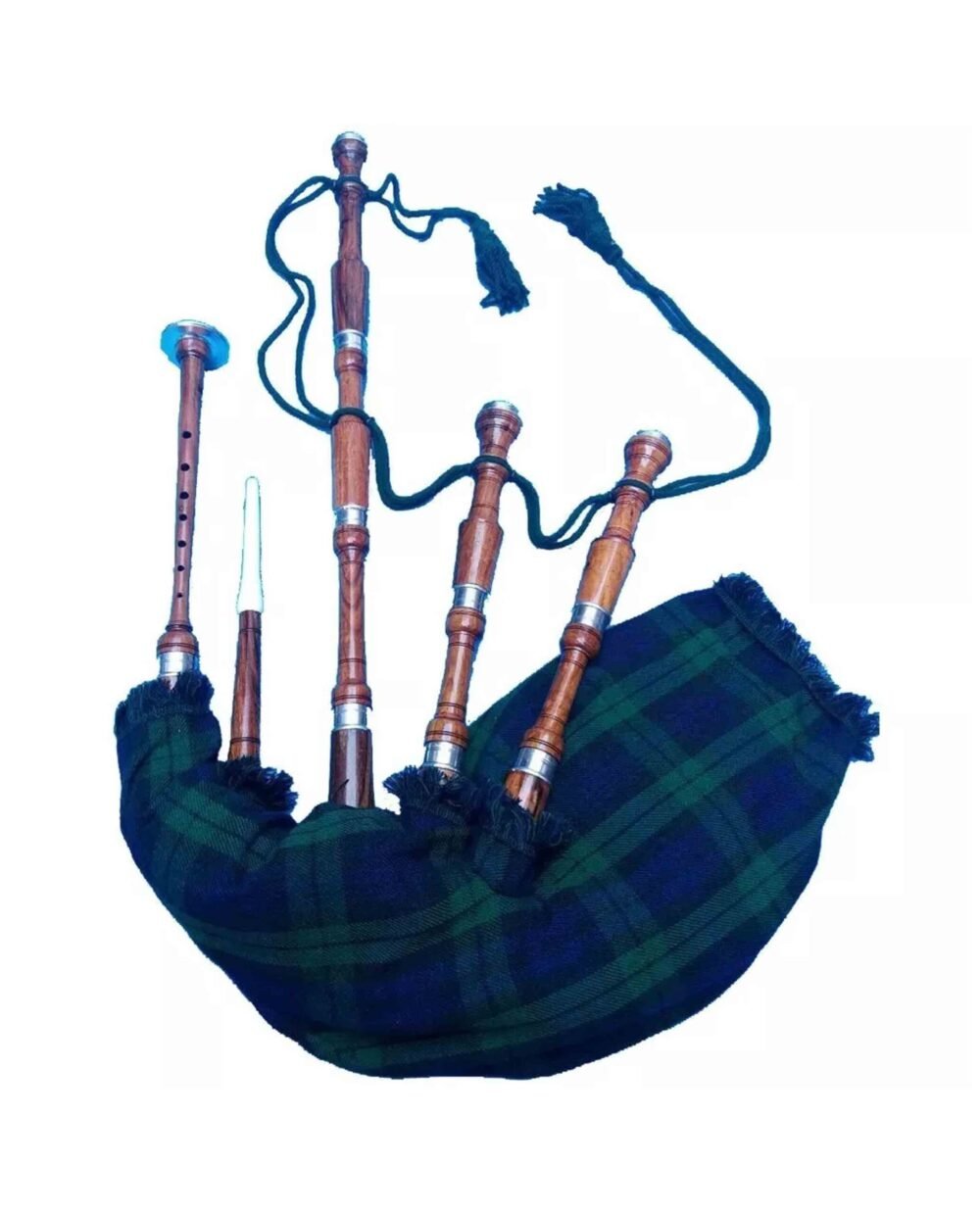 Scottish Highlands Bagpipes Silver Mounts