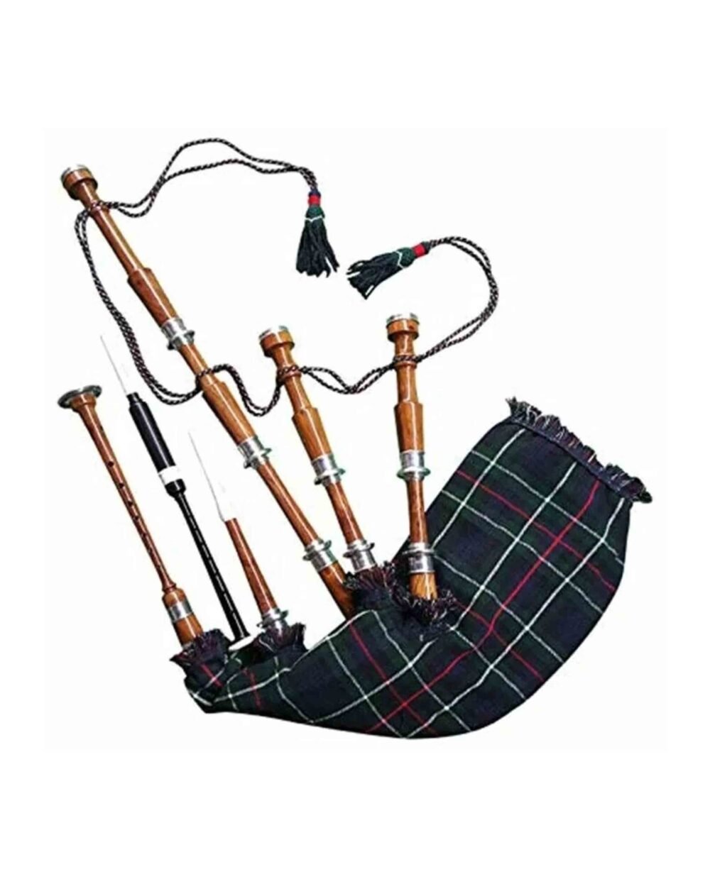 Scottish Silver Mount Rosewood Black Bagpipes