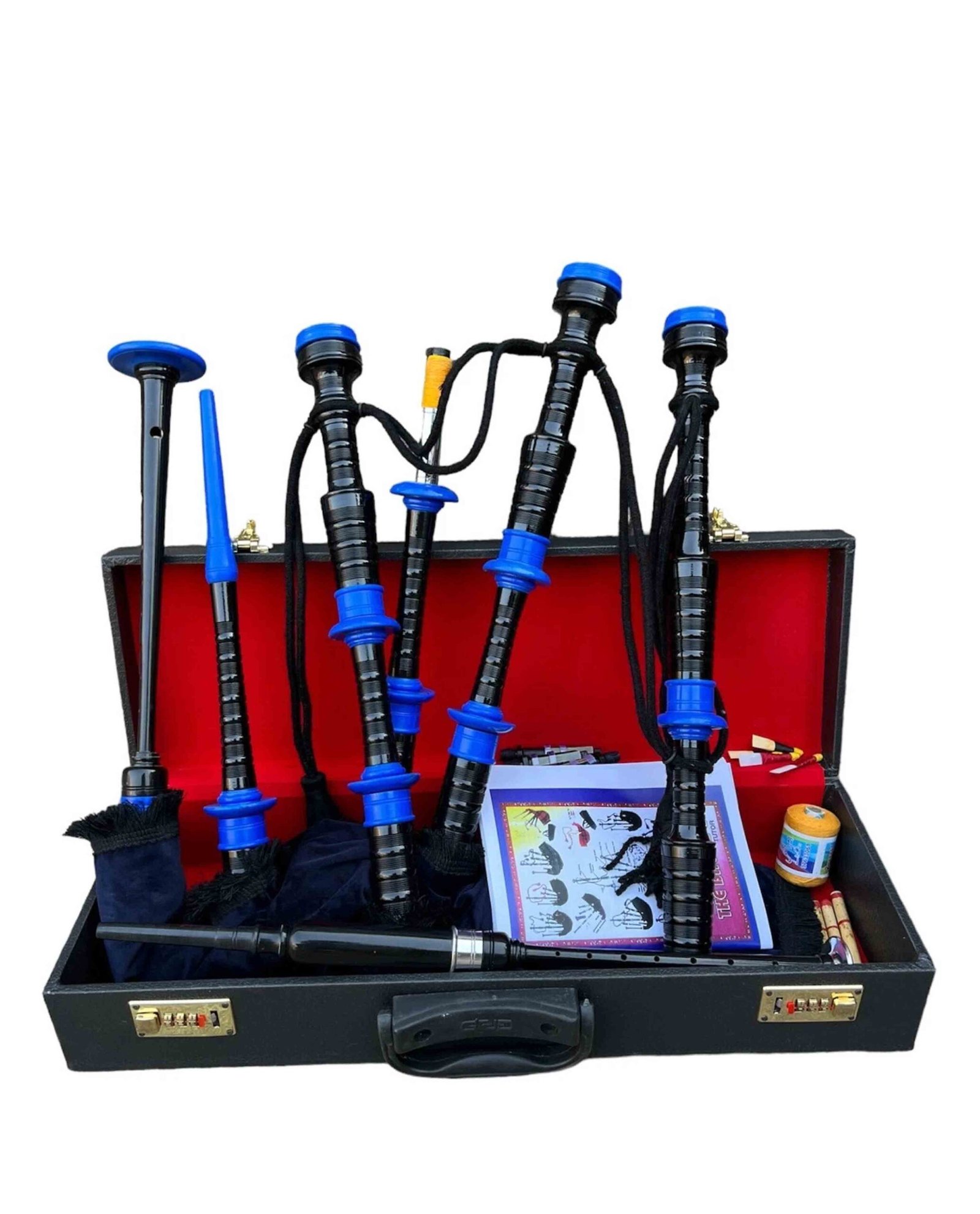 Scottish Bagpipe Full Set Blue Mounts Bagpipe