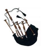 SCOTTISH GREAT HIGHLAND BAGPIPE SILVER BLACK
