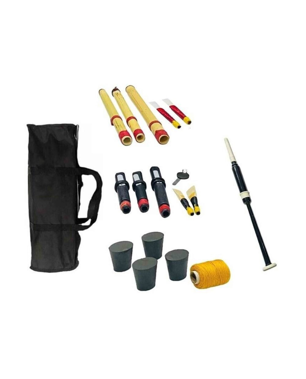 Scottish Great Highland Bagpipes Silver Black Rosewood Mounts