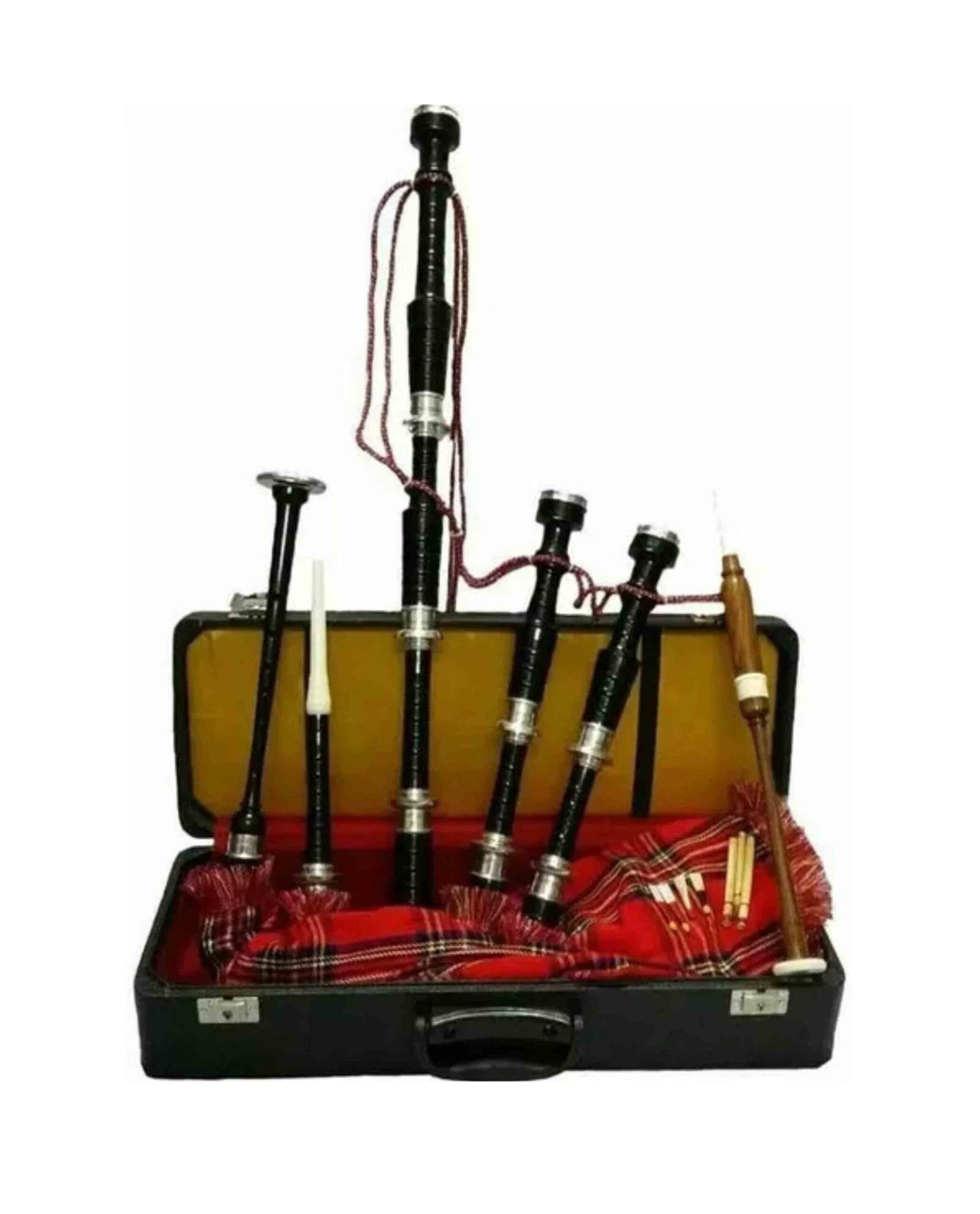 Scottish Bagpipes Great Highland silver Mounts Rosewood