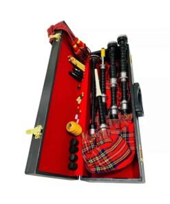 Alternative view of Scottish Bagpipes Great Highland silver Mounts Rosewood