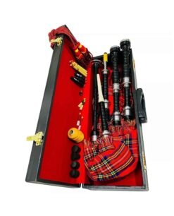 Alternative view of Scottish Bagpipes Great Highland silver Mounts Rosewood