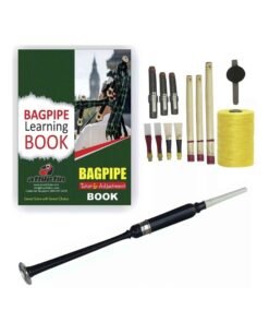 Alternative view of Scottish Highland Bagpipe Silver Mounts Black watch