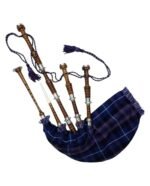 Scottish Silver Mount Rosewood Black Bagpipes - Image 2