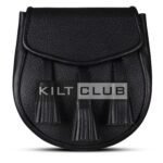 Plain Black Leather Sporran
