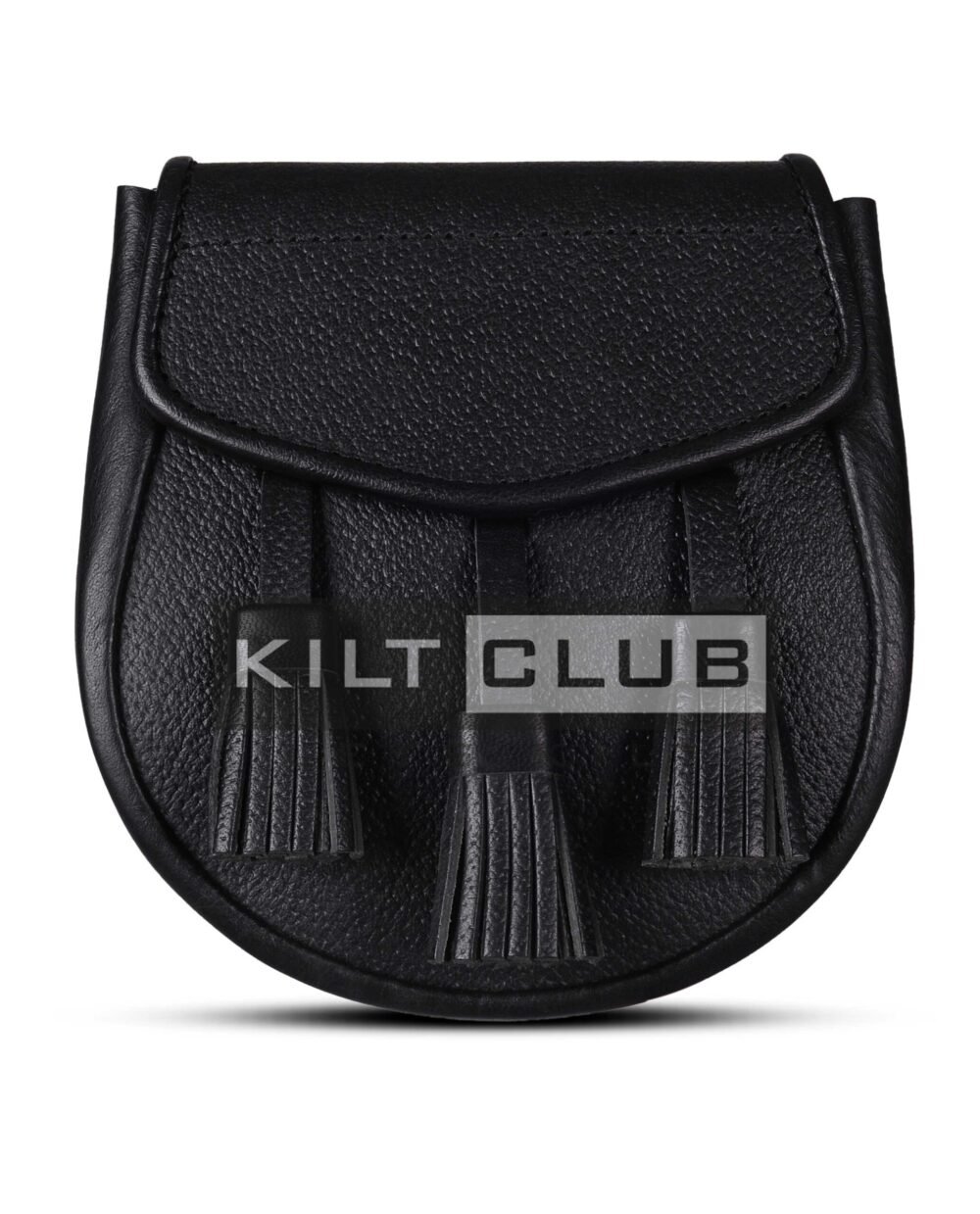 Plain Black Leather Sporran