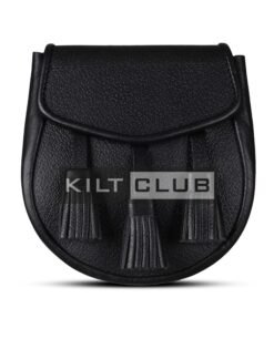 Plain Black Leather Sporran