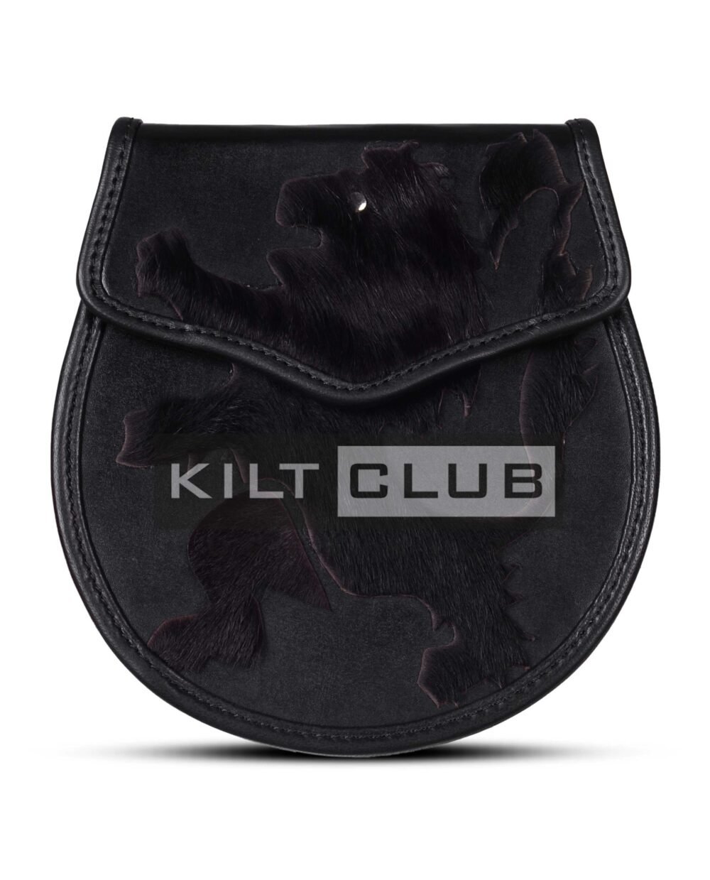 Rampant Lion Black Leather Day Sporran