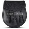 Black Leather Embossed Day Sporran