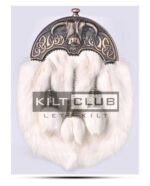 Brass Highland Cow White Rabbit Sporran
