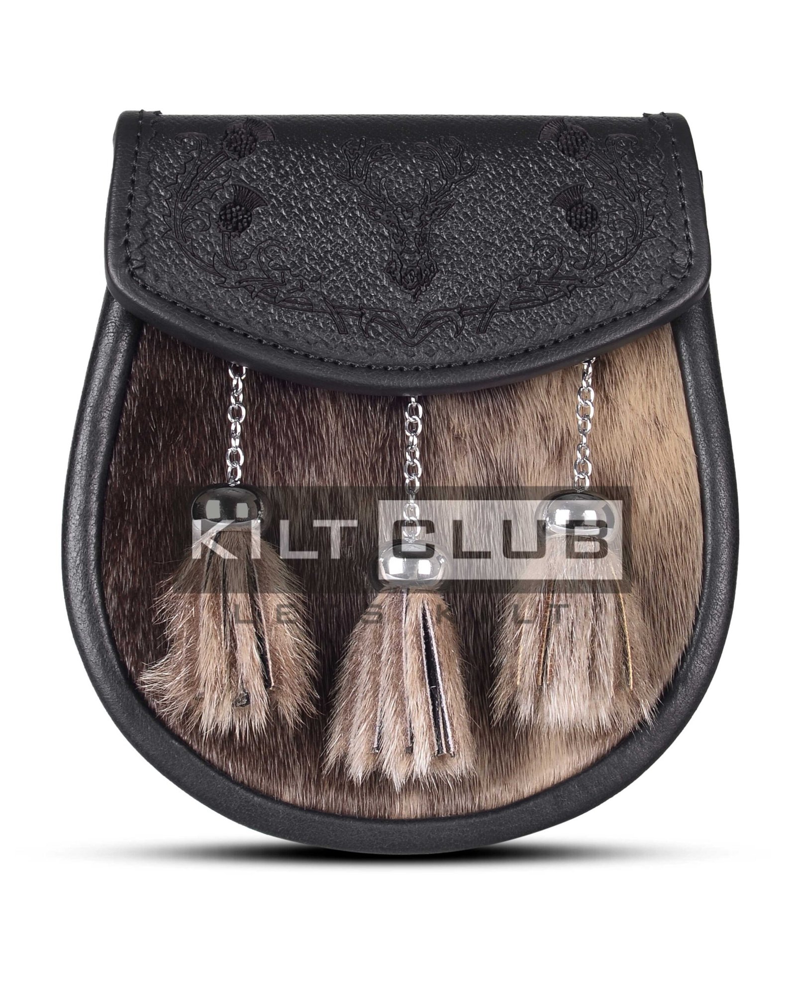 Seal Fur Laser Etching Semi Dress Sporran