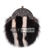 Brass Thistle Skunk Fur Sporran - Image 3