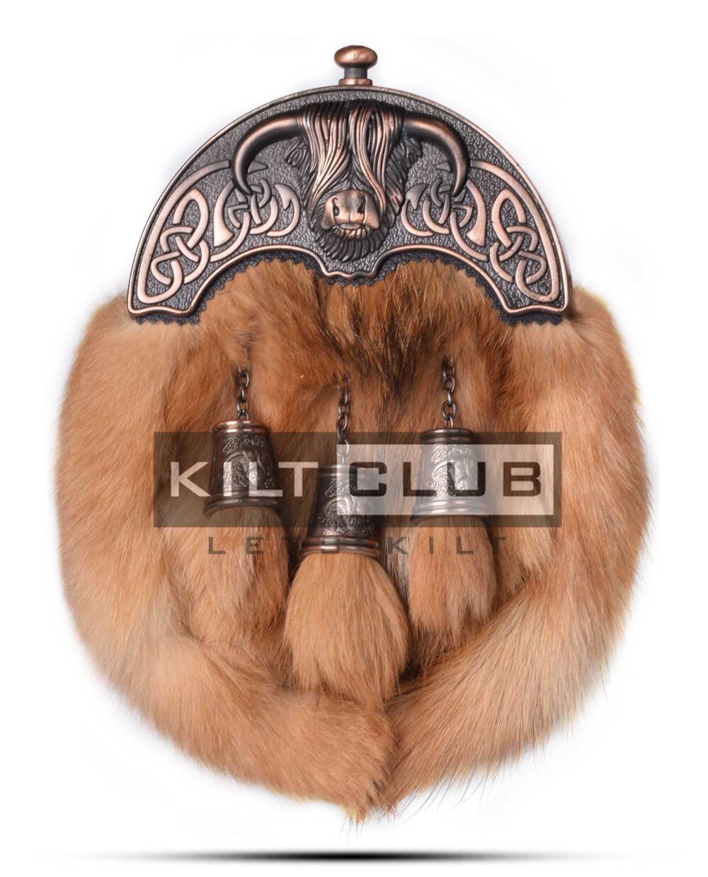 Bronze Highland Cow Red Fox Fur Sporran