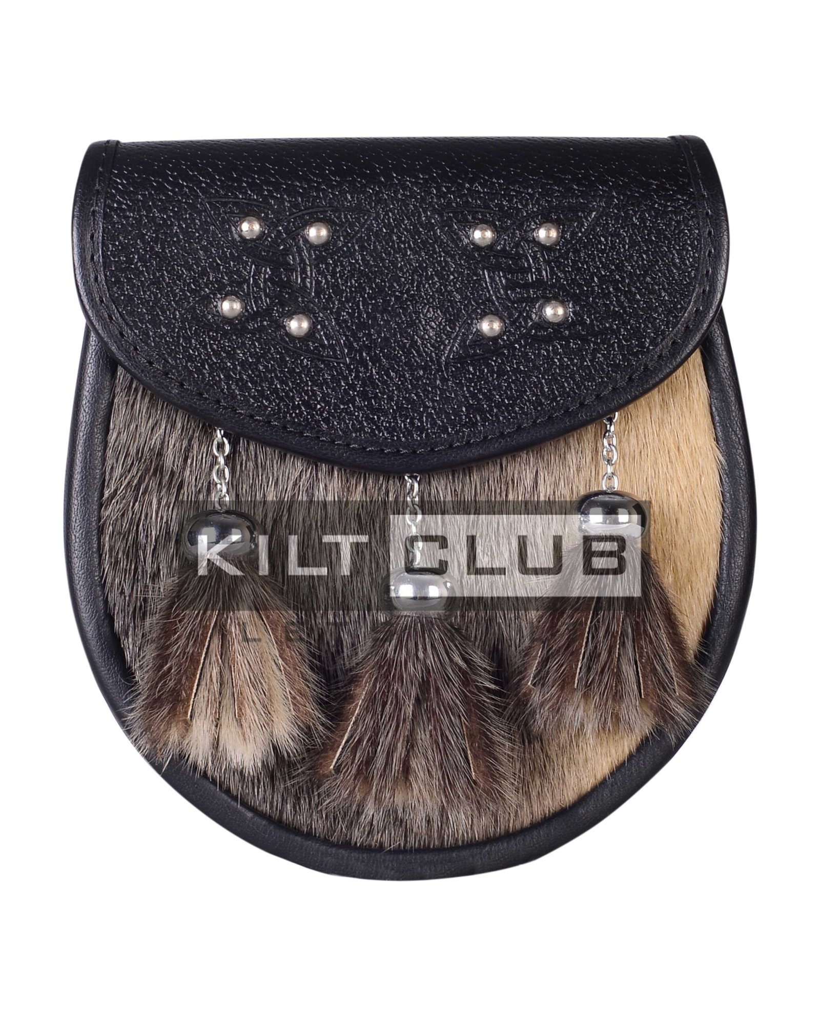 Celtic Knots Embossed Seal Fur Semi Dress Sporran