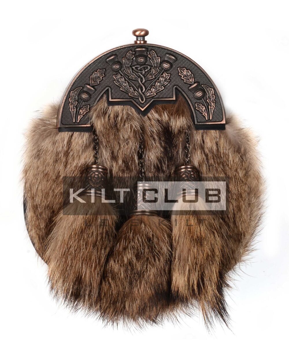 Bronze Thistle Coyote Fur Full Dress Sporran