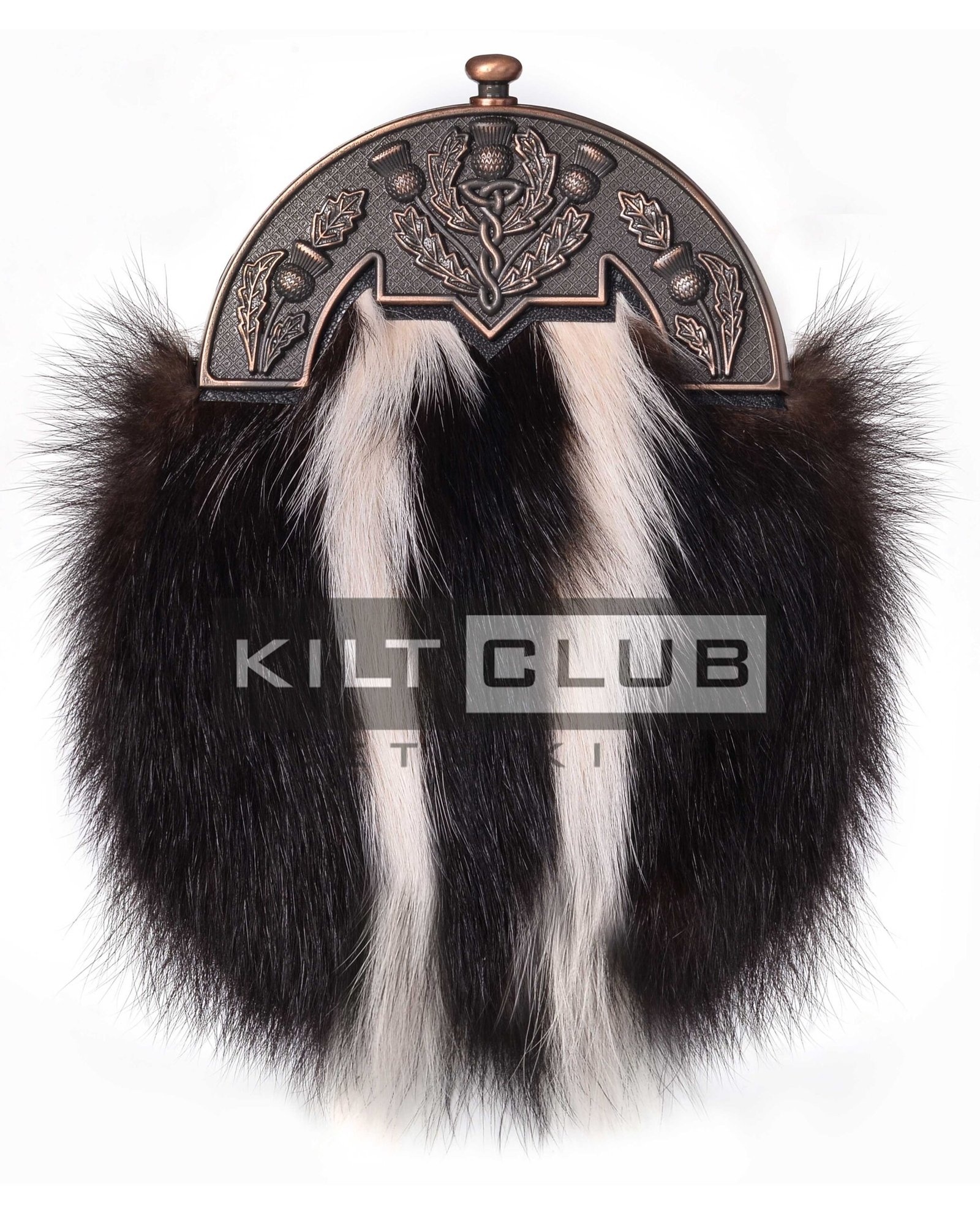 Bronze Thistle Skunk Fur Full Dress Sporran