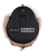 Full Dress Coyote Fur Brass Stag Head Sporran - Image 4