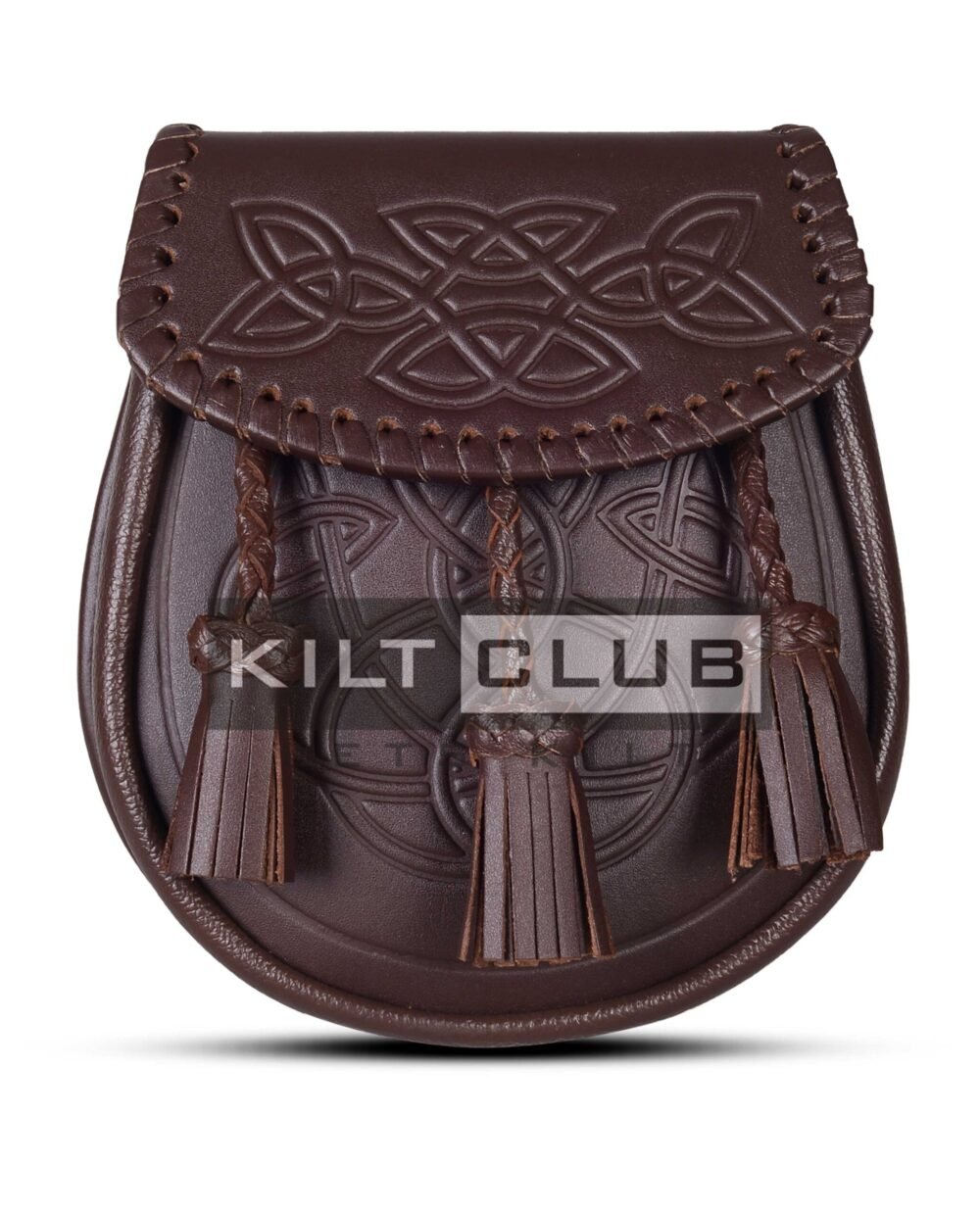 Brown Embossed Leather Day Sporran