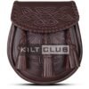 Brown Embossed Leather Day Sporran