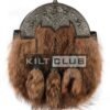 Nickle Brushed Thistle Coyote Fur Full Dress Sporran