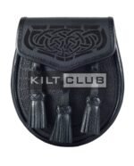 Black Leather Celtic Knot Day Sporran