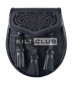 Black Leather Celtic Knot Day Sporran