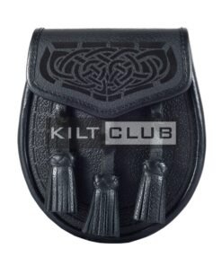 Black Leather Celtic Knot Day Sporran