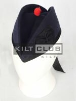 Plain Navy Blue Wool Cap - Image 2