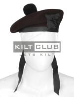 Dark Maroon Plain Balmoral Cap - Image 2