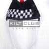 Black Wool - Dark Blue & White Diced Glengarry Hat