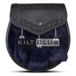 Blue Rabbit Fur Semi Dress Sporran