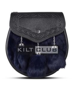 Blue Rabbit Fur Semi Dress Sporran